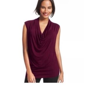 CAbi The Avenue Tank in Burgundy/Wine